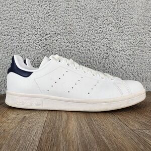 Adidas Stan Smith Womens Size US 6.5 White Navy Sneakers Leather Tennis Shoes